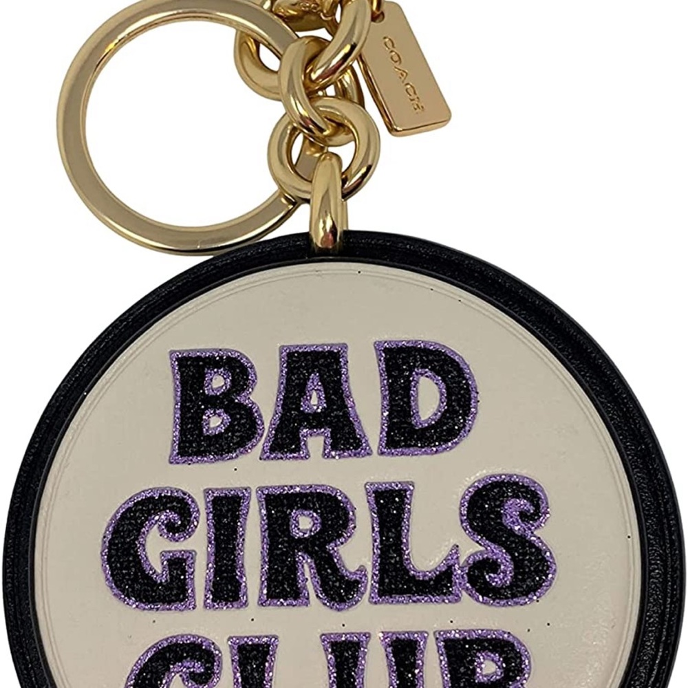 Coach  “Bad Girls Club” Bag Charm in Signature Canvas